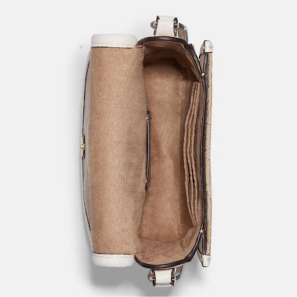 New Coach North/South Lonnie Crossbody In Signature Jacquard - Picture 4 of 8